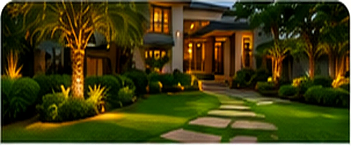 Jardim residencial com grama natural